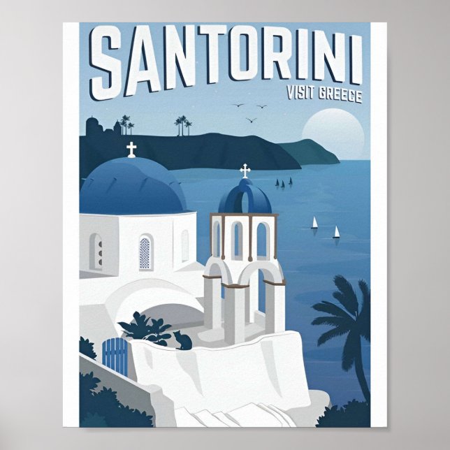 Affiches rétrospectives des voyages en Grèce vinta (Devant)