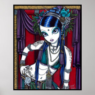 Affiches tribales de danseuse du ventre de fusion