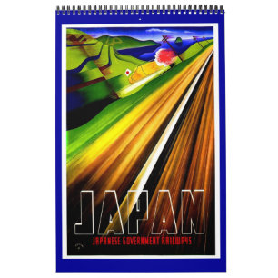 Affiches Vintage voyage Calendrier Plain