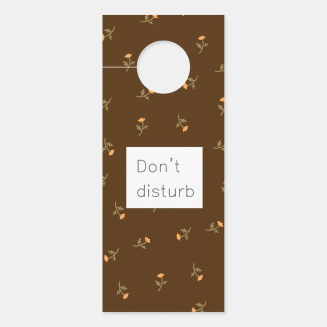 Affichette De Porte Ｄｏｎ’ｔ　ｄｉｓｔｕｒｂ（野ばらダークブラウン×ベージュ） (Devant)
