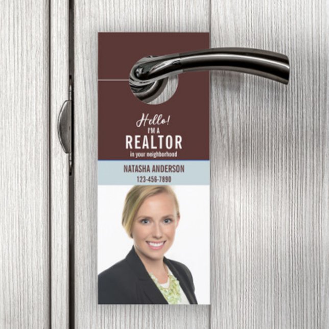 Affichette De Porte Agent Immobilier Marketing Juste Vendu Maisons (Créateur téléchargé)