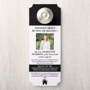 Affichette De Porte Agent immobilier ou agent immobilier unique