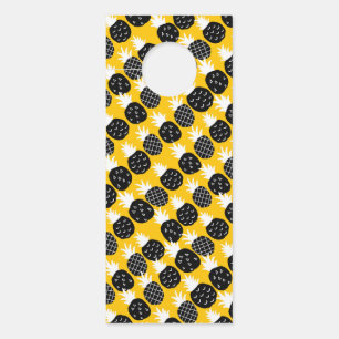 Affichette De Porte Ananas noir