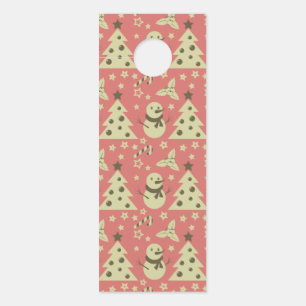 Affichette De Porte Arbres de Noël rétro sucre de canne étoile aux bai