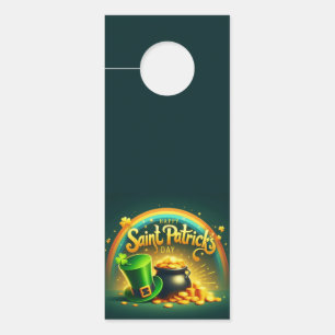 Affichette De Porte Arc-en-ciel coloré Saint Patrick's Day