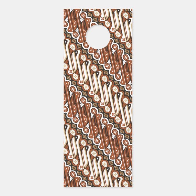 Affichette De Porte Batik indonésien motif (Devant)