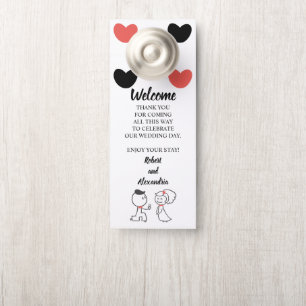 Affichette De Porte Bienvenue et ne pas déranger le couple Mariage 