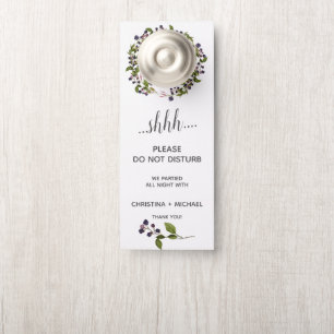 Affichette De Porte Blueberry   Invité Mariage Ne Disturbe Pas