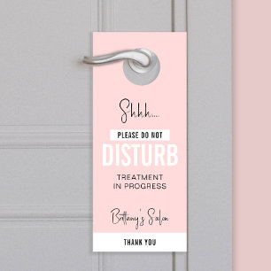 Affichette De Porte Blush Pink Ne dérangez pas le salon de beauté ou l