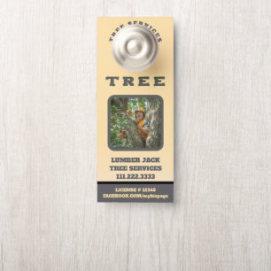 Affichette De Porte *~* Bois Jaune QR Jack TREE Porte de services d'ar