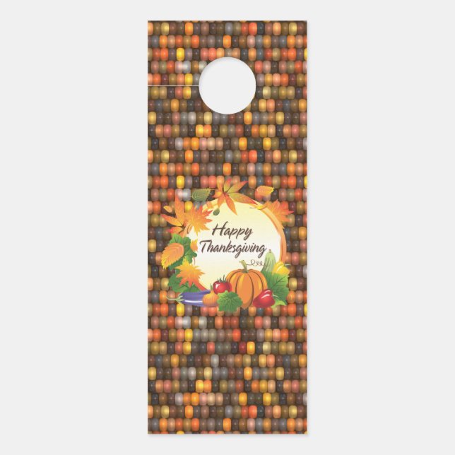Affichette De Porte Bon thanksgiving 5A-13A (Devant)