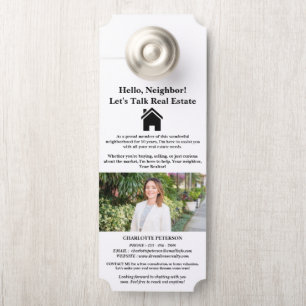 Affichette De Porte Bonjour Voisin Immobilier