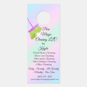 Affichette De Porte Broom bleu