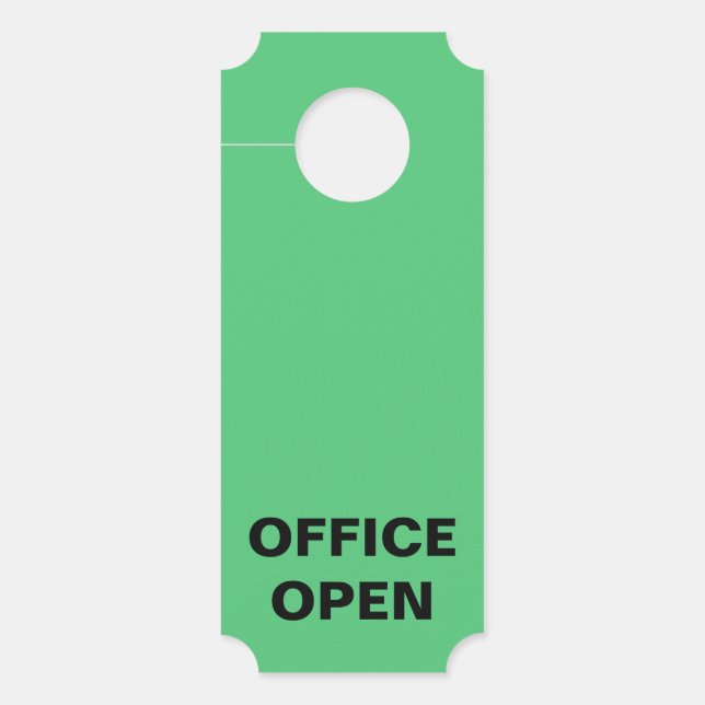 Affichette De Porte Bureau fermé ou ouvert (Devant)
