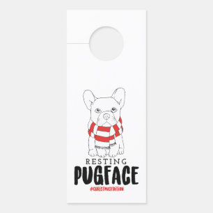 Affichette De Porte Canons de Noël Chiens de Père Noël Chiens de repos