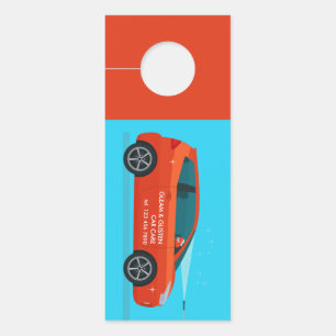 Affichette De Porte Carte de visite de lavage de voiture
