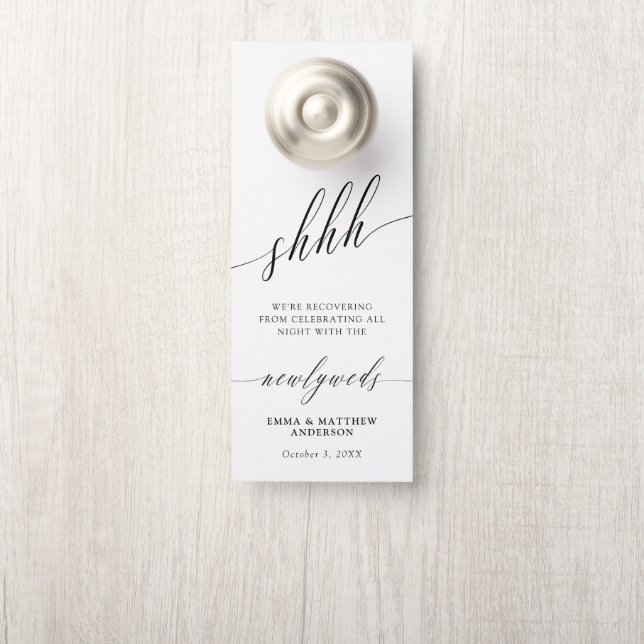 Affichette De Porte Chh Calligraphie Délicate Ne Dérangent Pas Le Mari (Sur le bouton)