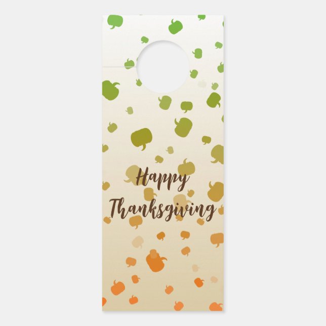 Affichette De Porte Citrouilles de Thanksgiving (Devant)