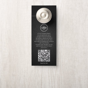 Affichette De Porte Code QR du logo de l'hôtel Informations pour les i