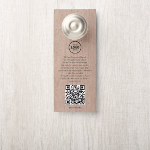 Affichette De Porte Code QR du logo de l'hôtel Informations pour les i