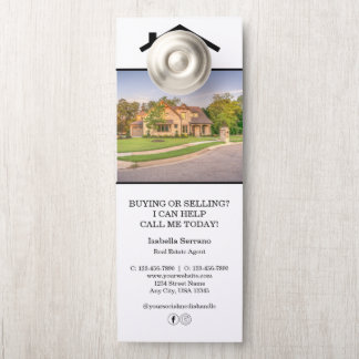 Affichette De Porte Code QR du marketing immobilier moderne