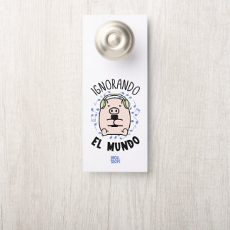 Affichette De Porte Colgador de puertas│Ignaorando el mundo
