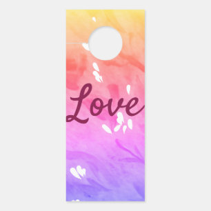 Affichette De Porte Coloré arc-en-ciel amour fierté lgbtq gay motif te