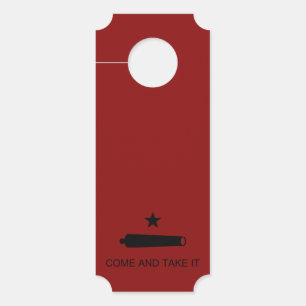 Affichette De Porte Come & Take It ! Flag de Texas State