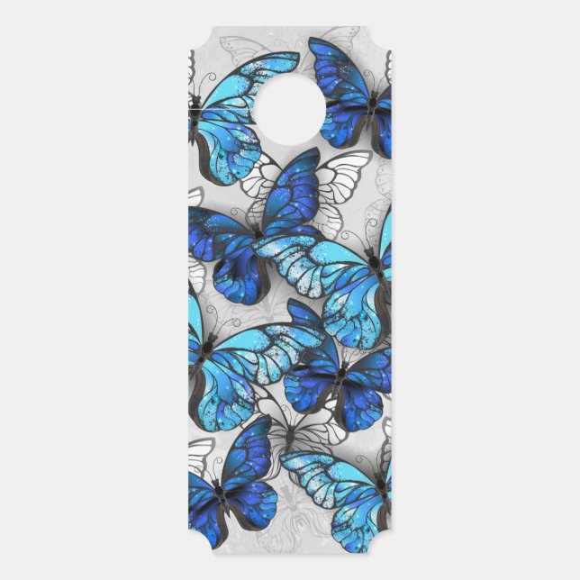 Affichette De Porte Composition des White and Blue Butterflies (Devant)