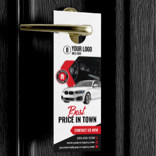 Affichette De Porte Concessionnaire automobile accrocheur Location de
