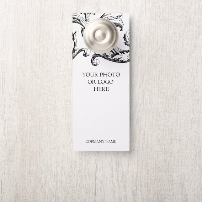 Affichette De Porte Custom Hotel Resort Business (Sur le bouton)