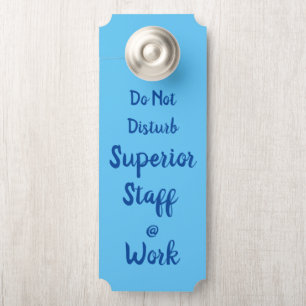 Affichette de porte de conseil supérieur