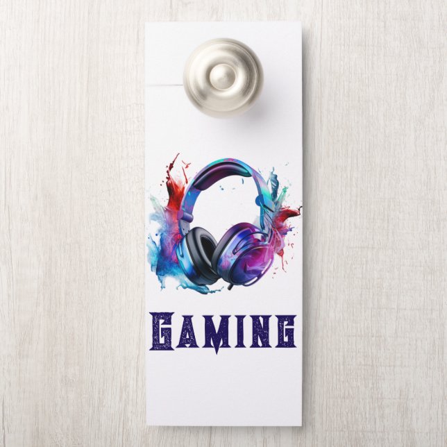 Affichette de porte de jeu (Sur le bouton)