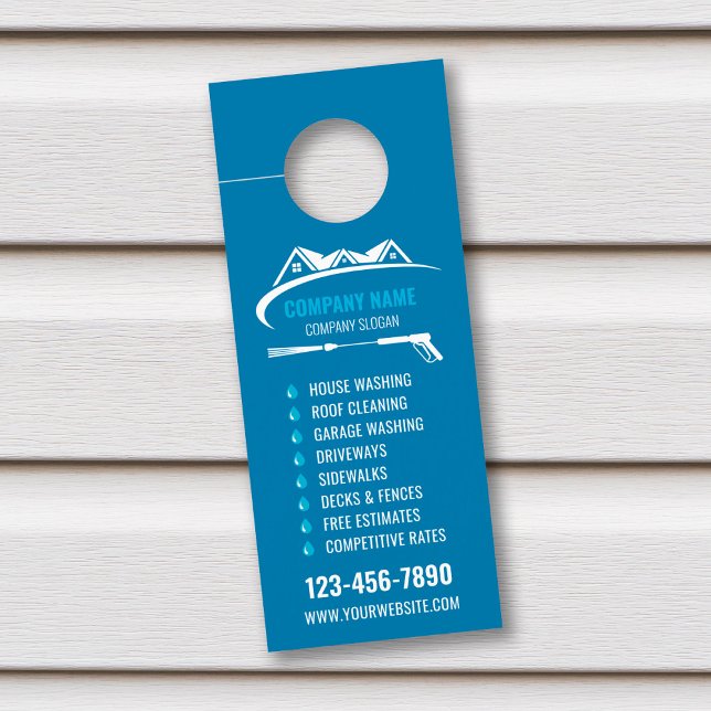 Affichette de porte de lavage sous pression, cintr (Créateur téléchargé)