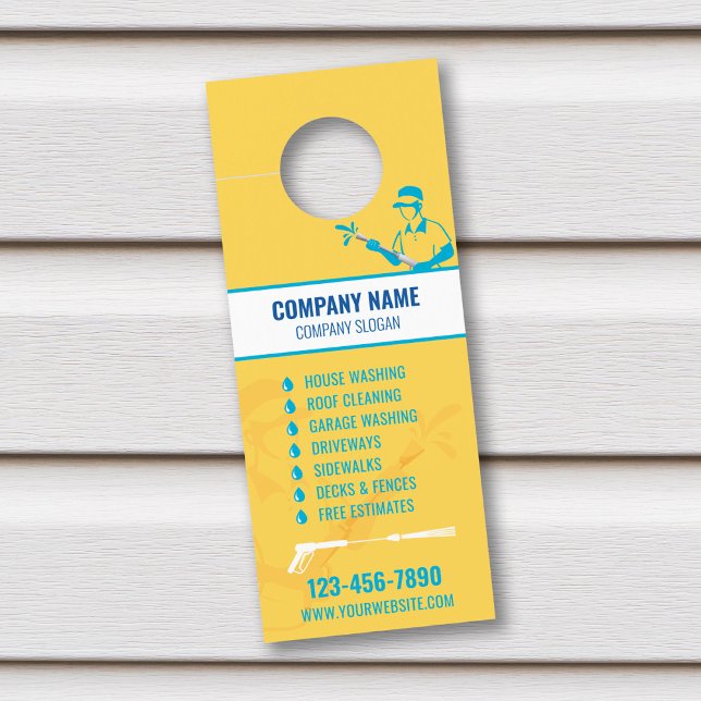 Affichette de porte de lavage sous pression, cintr (Créateur téléchargé)