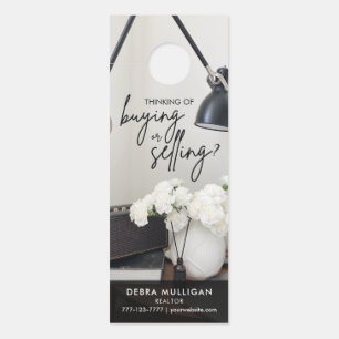 Affichette de porte de marketing immobilier modern