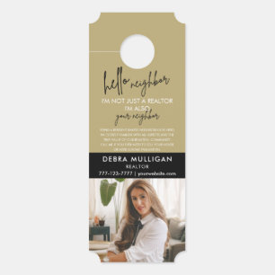 Affichette de porte de marketing immobilier modern