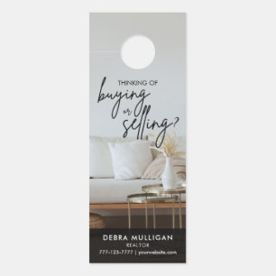 Affichette de porte de marketing immobilier modern