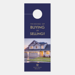 Affichette de porte de marketing immobilier modern