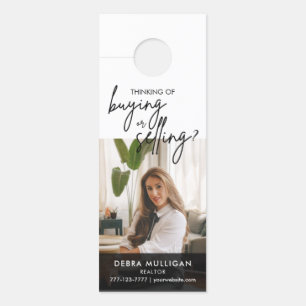 Affichette de porte de marketing immobilier modern