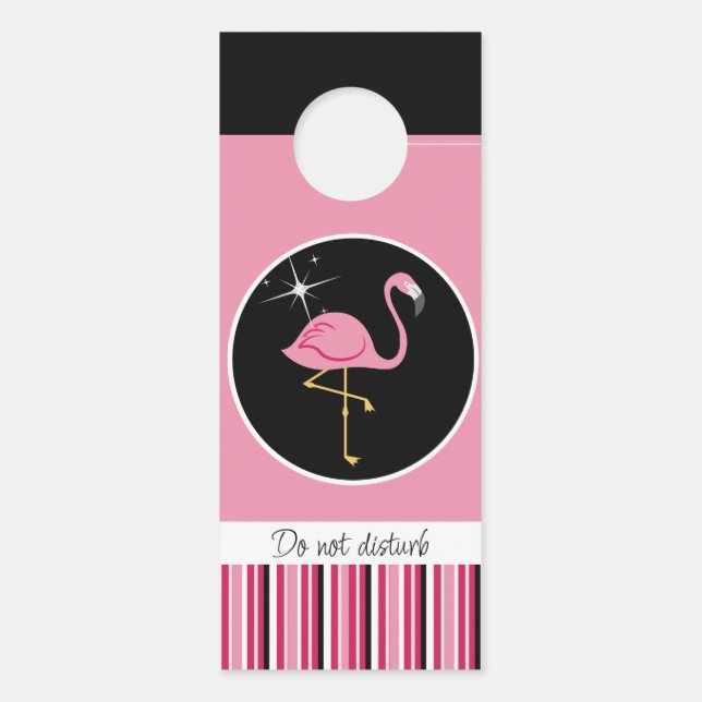 Affichette de porte de message Flamant rose (Dos)