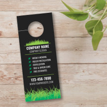 Affichette de porte de soins de pelouse Affichette