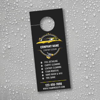 Affichette de porte Détail Auto Mobile, Lave-linge