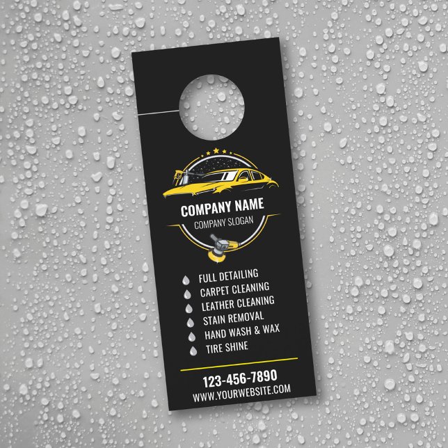 Affichette de porte Détail Auto Mobile, Lave-linge (Créateur téléchargé)