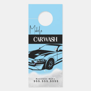 Affichette De Porte Détail de lavage de voiture mobile Porte Clenche