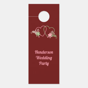 Affichette De Porte Deux Coeurs Ne Dérangent Pas La Fête De Mariage
