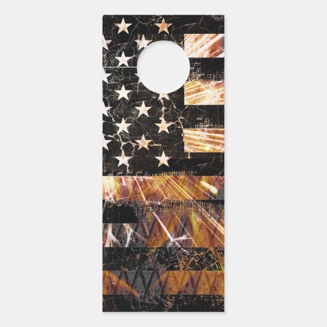 Affichette De Porte Drapeau de construction industrielle (Devant)