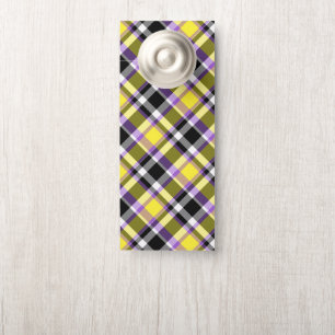 Affichette De Porte Drapeau de fierté éclectique boho non binaire à ca