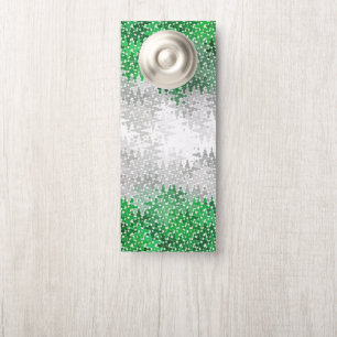 Affichette De Porte Drapeau de fierté grisromantique abstrait ondulé t