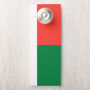 Affichette De Porte Drapeau de Madagascar